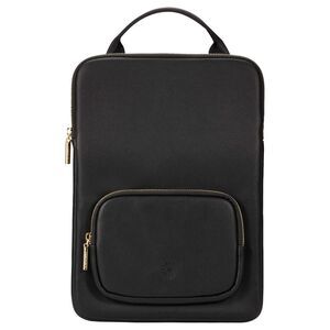 Comfyable Black Pebbled Faux Leather Tablet Sleeve Bag